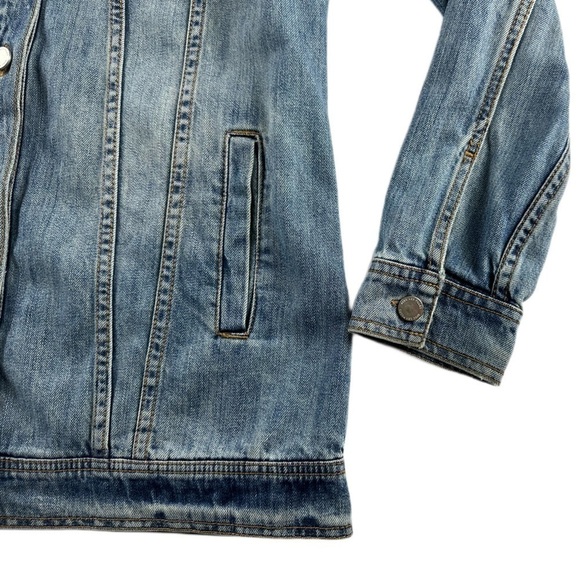 Avec Les Filles Follow Me Embroidered Jean Jacket Size Small 100% Cotton - Picture 6 of 9